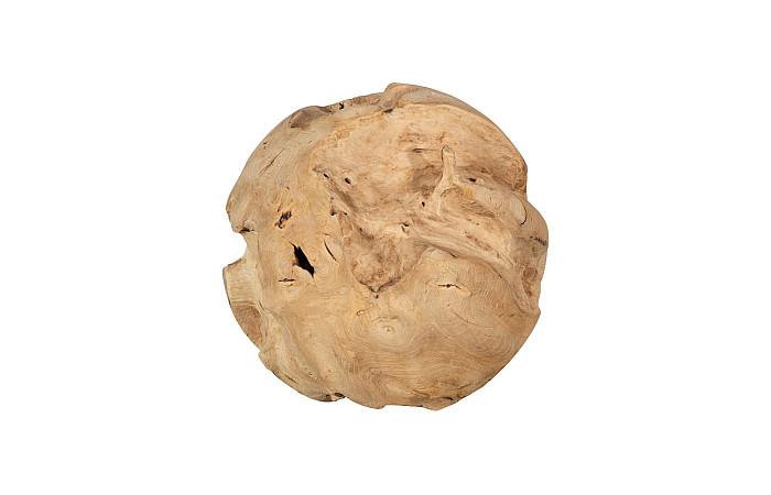Teak Wood Ball, Large, Bleached