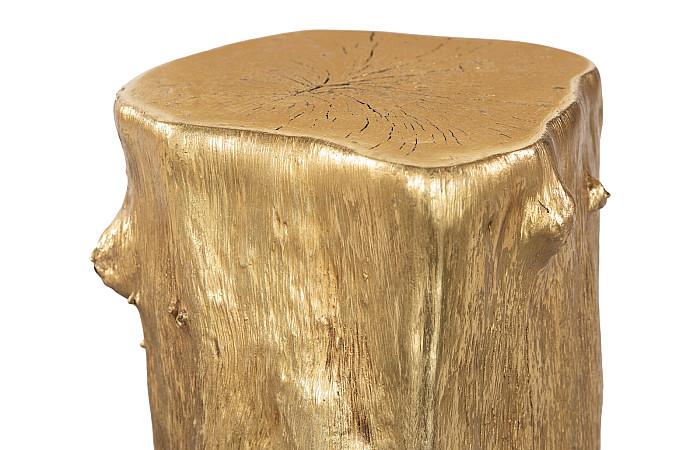 Log Stool, Gold Leaf, SM