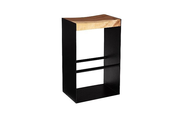 Iron Frame Bar Stool, Natural