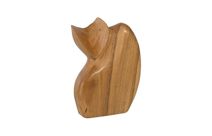 Nuzzled Cat Sculpture, Natural