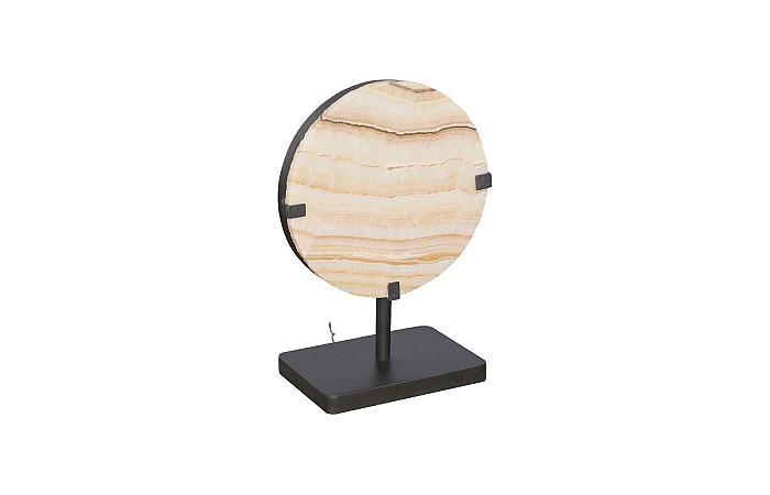 Onyx Lamp, Round Black Base