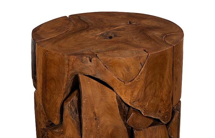 Teak Chunk Stool, Round