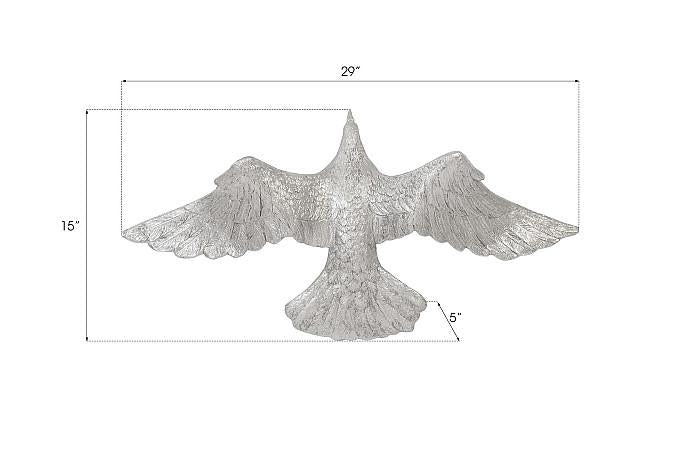 Dove Wall Art, Silver Leaf