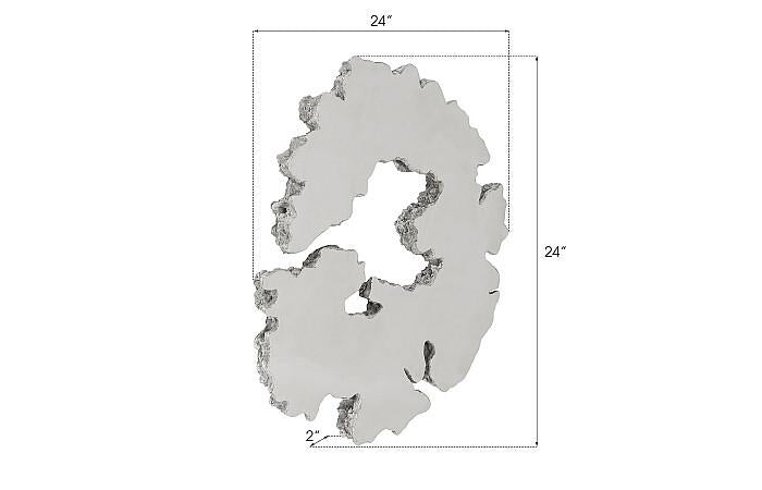 Lava Slice Wall Art, Resin, Stainless Steel, LG