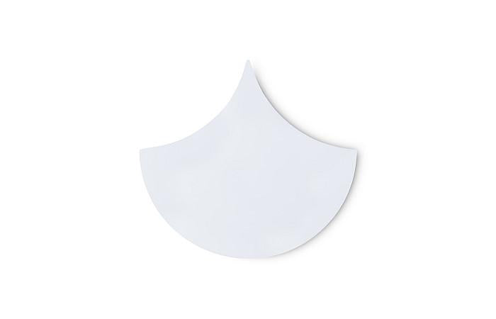 Scales Wall Tiles, Glossy White, Set of 3