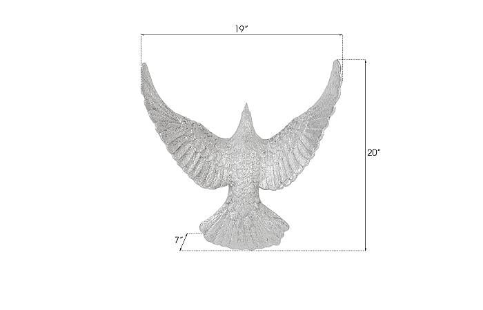 Dove Wall Art, Silver Leaf