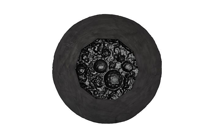 Coral Reef Wall Art, Painted Cream Color, Round,