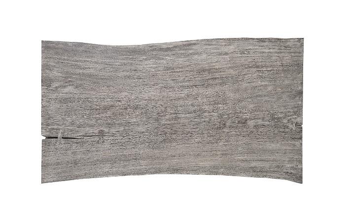 Waterfall Desk, Gray Stone, Satin Black Overlap Leg