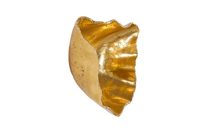 Cast Wall Onyx Bowl, Gold Leaf, Large