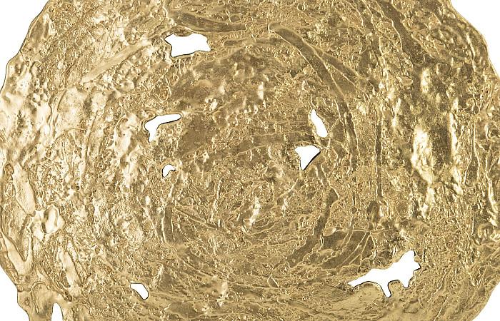 Molten Wall Disc, Medium, Gold Leaf