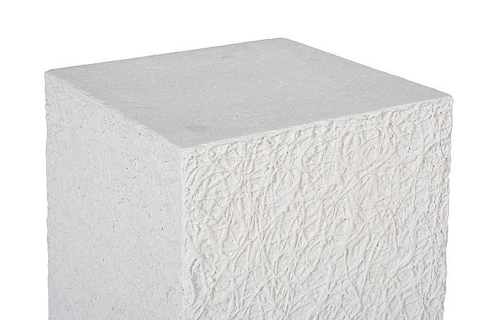String Theory Pedestal, White Stone, Small