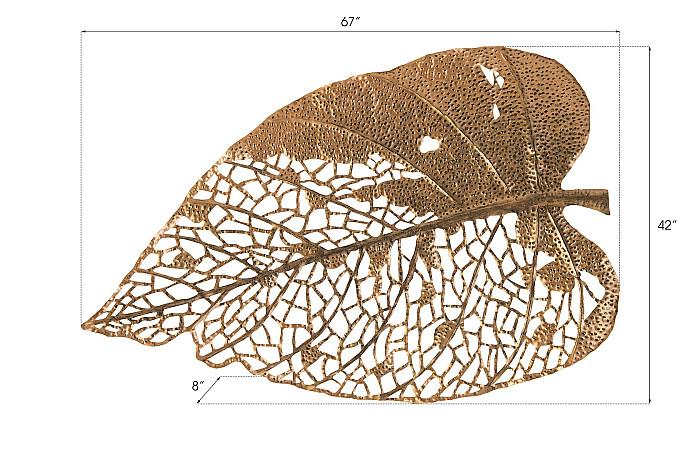 Birch Leaf Wall Art, Copper, XL