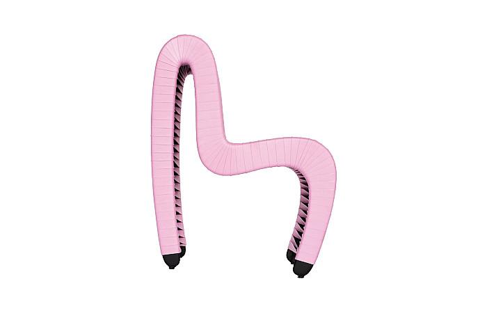 Seat Belt Dining Chair, Pink/White