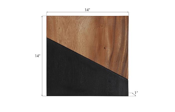 Geometry Wood Wall Tiles, Chamcha Wood, Natural, Black