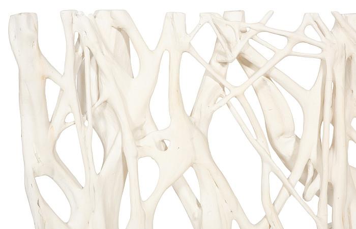 Cast Entwined Rectangular Wall Root, Faux Bleached
