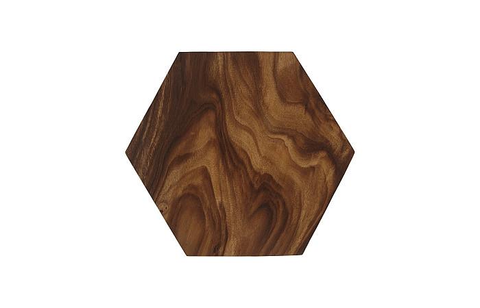 Honeycomb Side Table, Chamcha Wood, LG