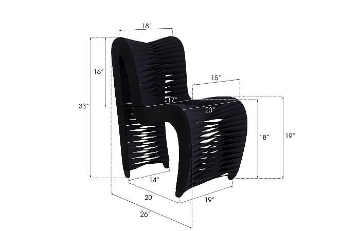 Seat Belt Dining Chair, Black/Black