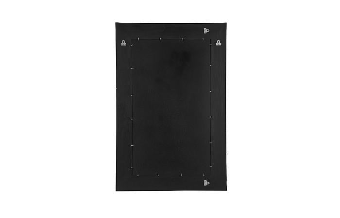 Geometry Wood Mirror, Gray Stone, Black