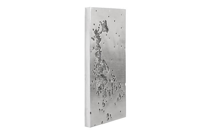 Splotch Wall Art, Rectangle, Silver Leaf