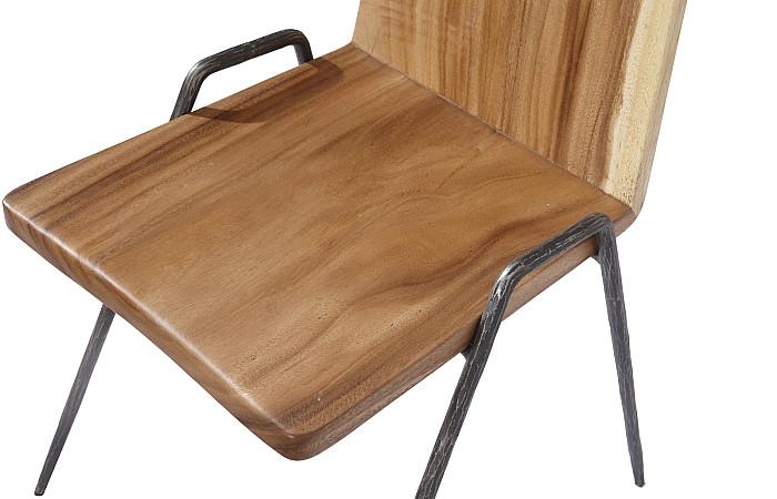 Forged Leg Dining Chair, Natural, Metal