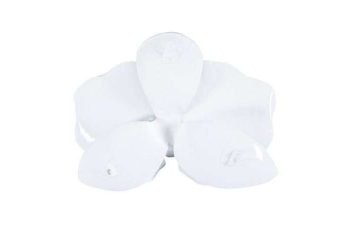 Orchid Flower Wall Decor, White, Metal