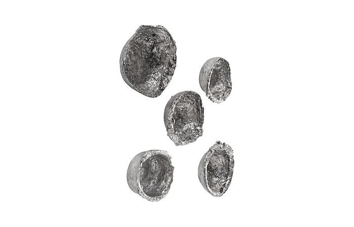 Splash Wall Bowls, Silver Leaf, Set of 5