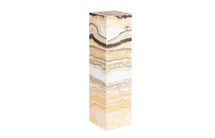 Onyx Lamp Pedestal, Square, Zebra