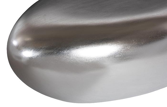 River Stone Coffee Table, Silver Leaf, Small