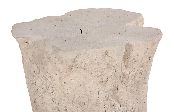 Log Side Table, Roman Stone