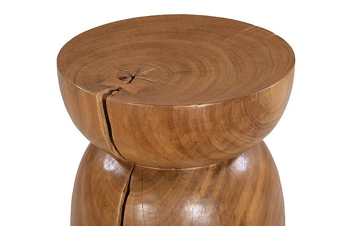 Wood Hourglass Stool