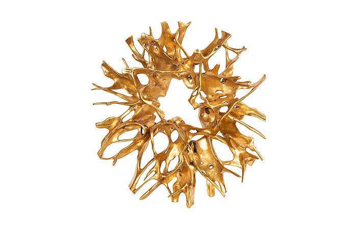 Cast Root Wall Decor, Gold Leaf