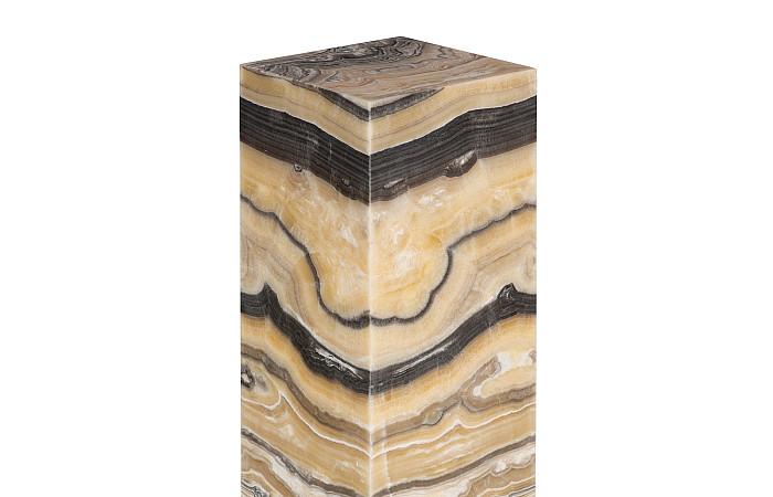 Onyx Lamp Pedestal, Square, Zebra