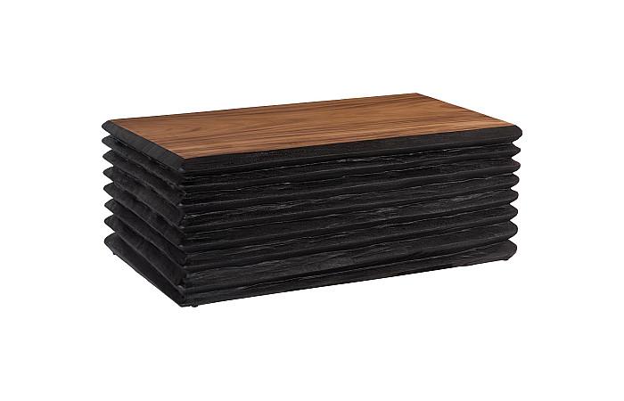 Layered Coffee Table, Burnt, Natural