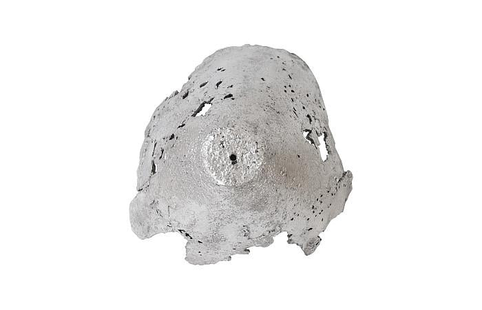 Semi-Perforated Splash Bowl Wall Art, Silver Leaf