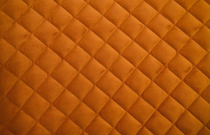 Allure Dining Chair, Quilted Orange, Stainless Steel Frame