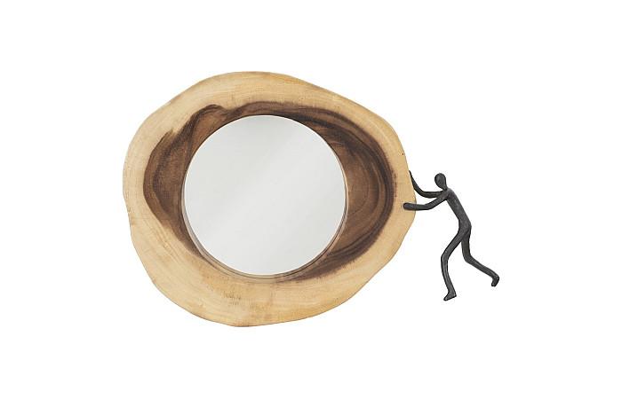 Atlas Cross Cut Mirror, Small, Right Side Full Body