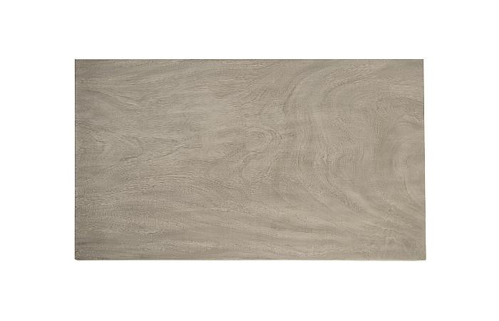 Ladder Coffee Table, Suar Wood, Gray/Silver Finish