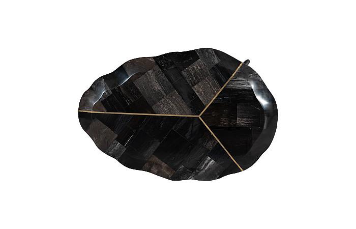 Mosaic Leaf Petrified Coffee Table, Small