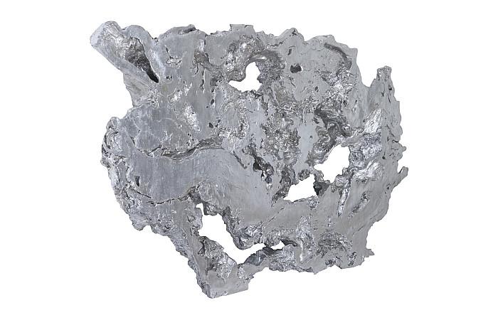 Burled Root Wall Art, Large, Silver Leaf