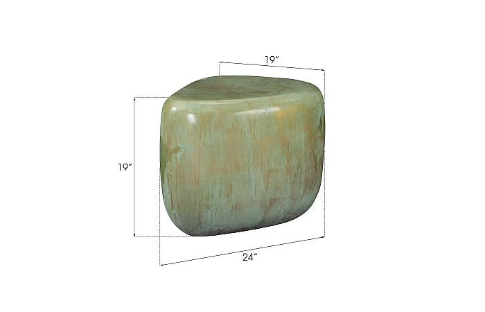 Wedge End Table, Lichen Finish