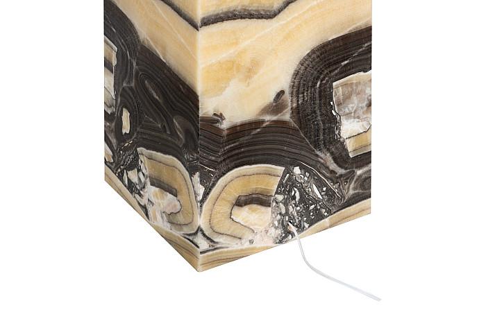 Onyx Lamp Pedestal, Square, Zebra