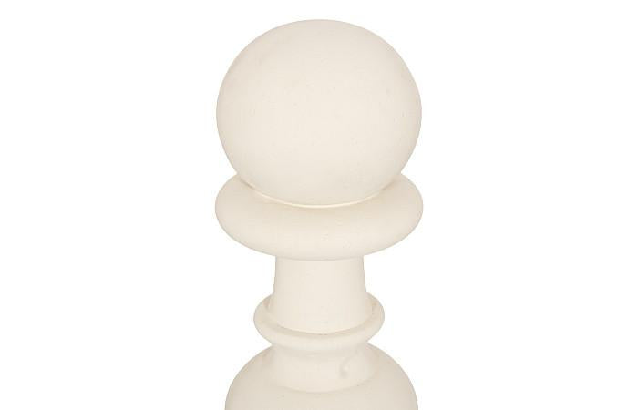 Pawn Chess Sculpture, Cast Stone White, Small