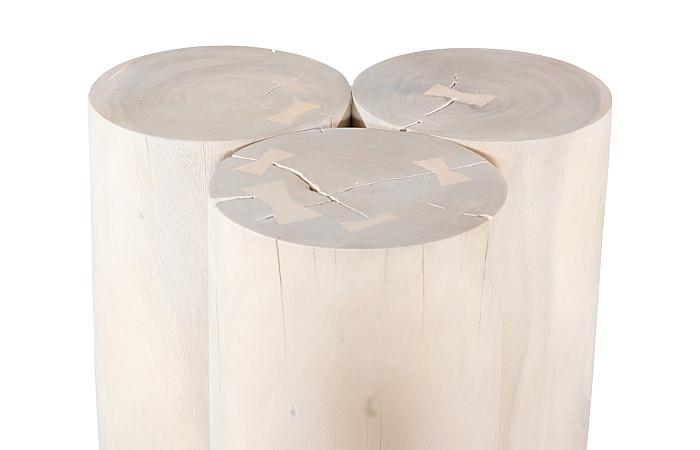 Triflora Side Table, Bleached, Large