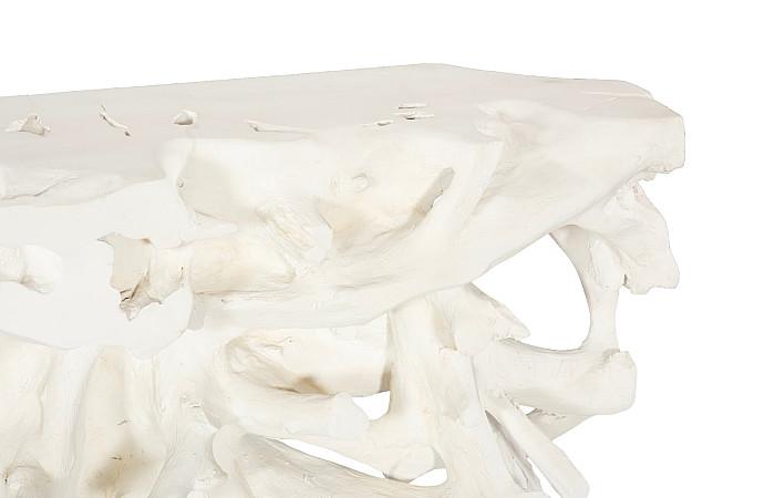 Beau Cast Root Console Table, Faux Bleached