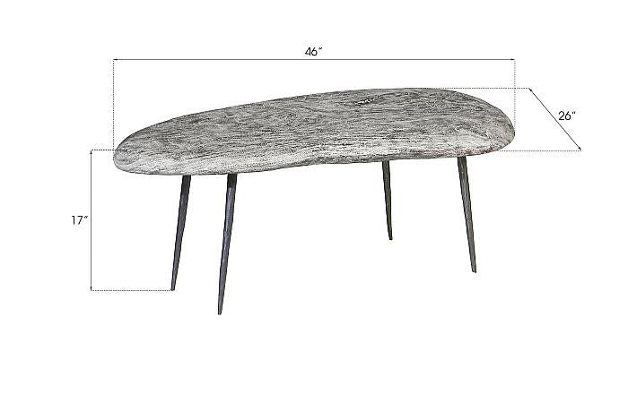 Skipping Stone Coffee Table With Forged Legs, SM