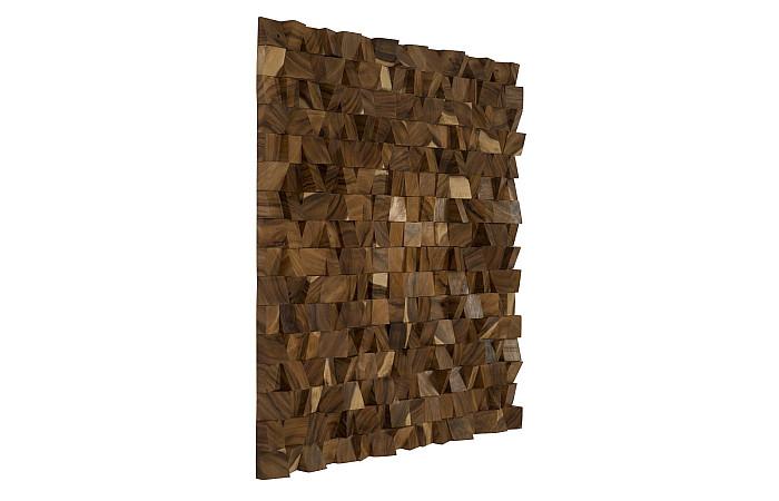 Blocks Wall Art, Chamcha Wood, Natural, LG