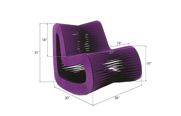 Seat Belt Rocking Chair, Purple