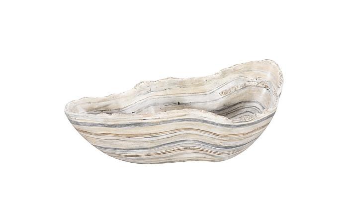 Cast Gray Onyx Bowl, Faux Finish, Small