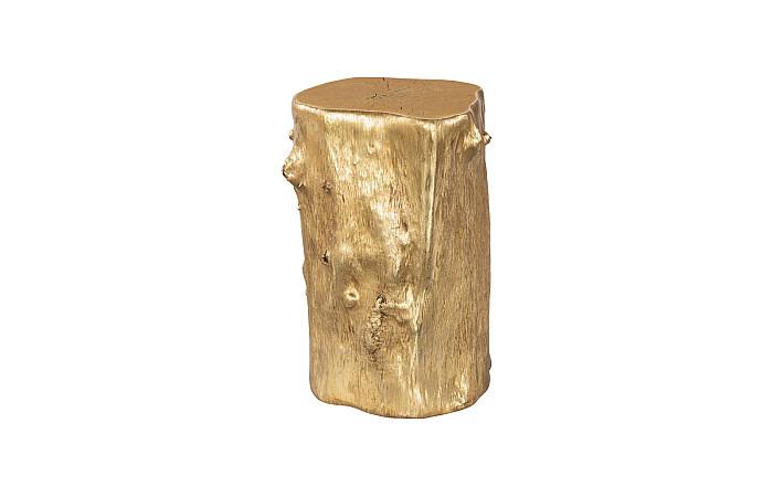 Log Stool, Gold Leaf, SM