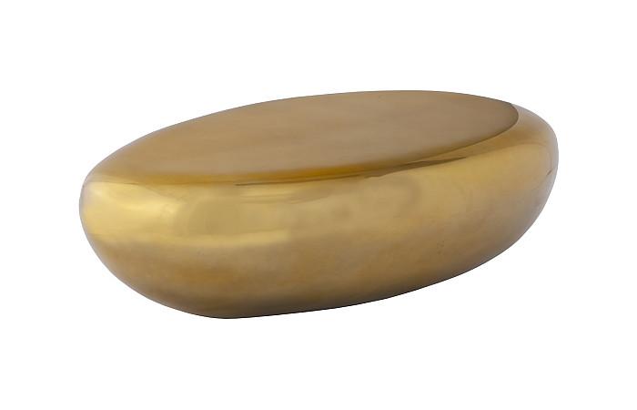River Stone Coffee Table, Liquid Gold, Large